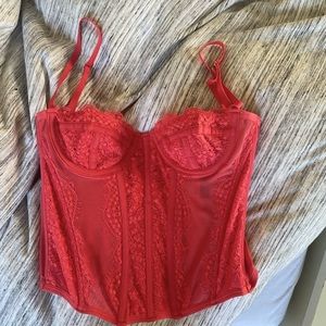 Out from under urban outfitters pink corset top